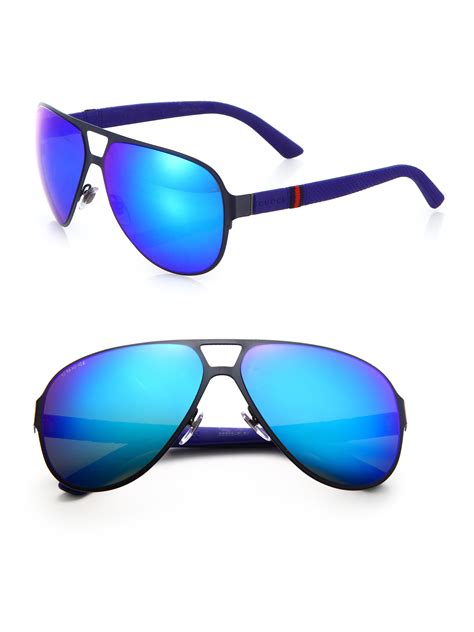 gucci low nose bridge sunglasses|blue gucci sunglasses men's.